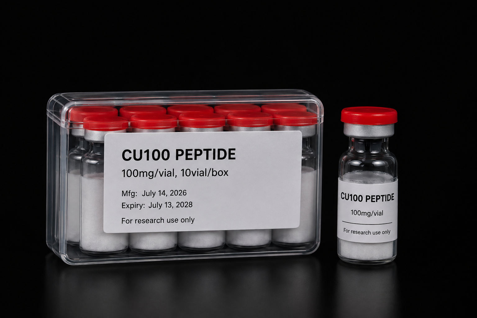 CU100 Peptide 100 mg – Copper Peptide | Skin, Hair & Tissue Regeneration Research
