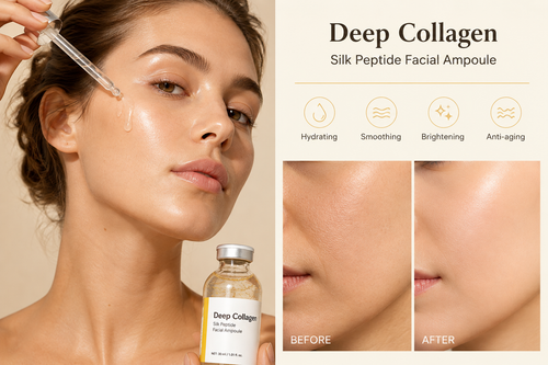 Deep Collagen Silk Peptide Facial Ampoule – Hydrating & Smoothing Serum