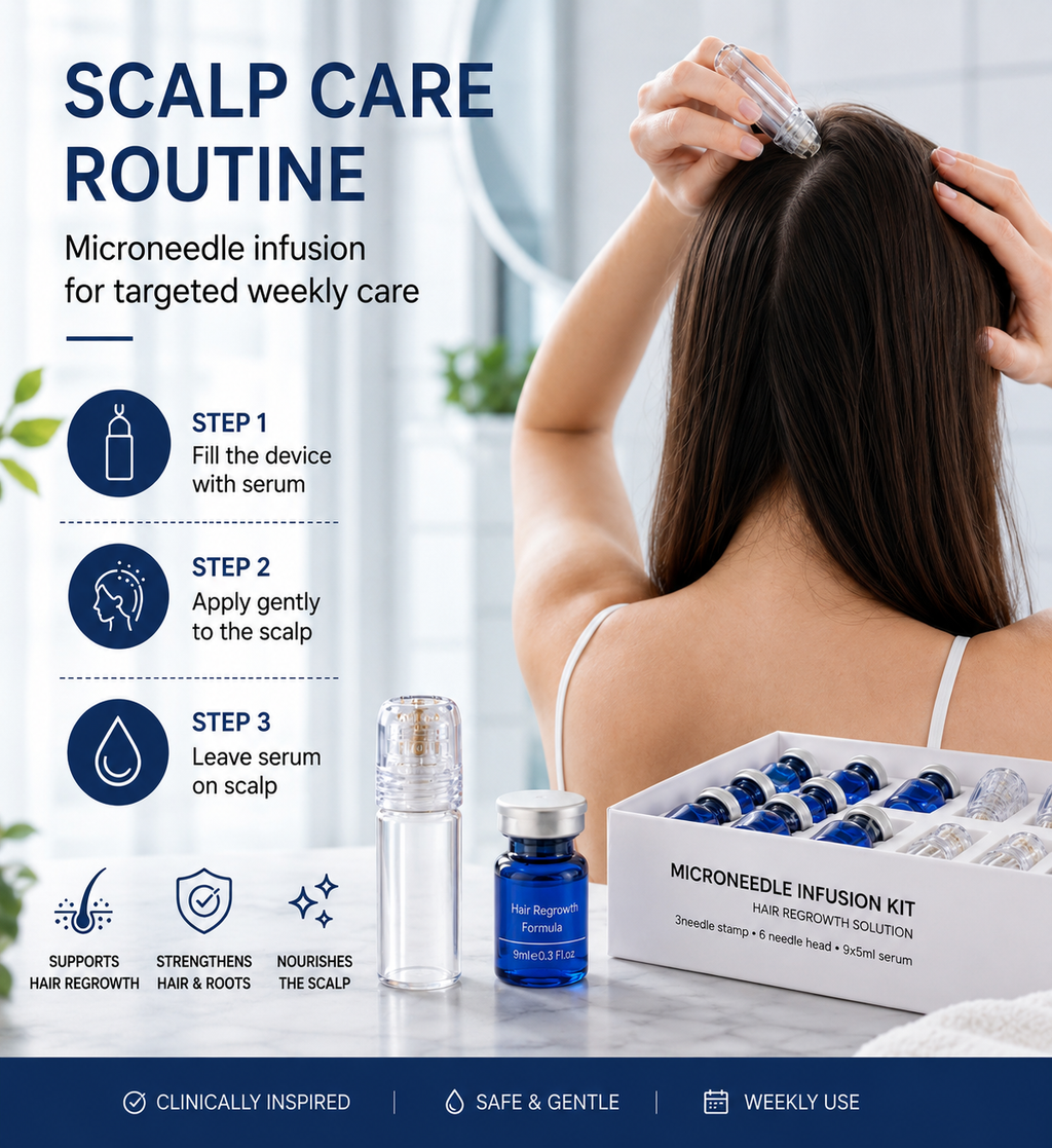 Microneedle Hair Growth Serum Kit